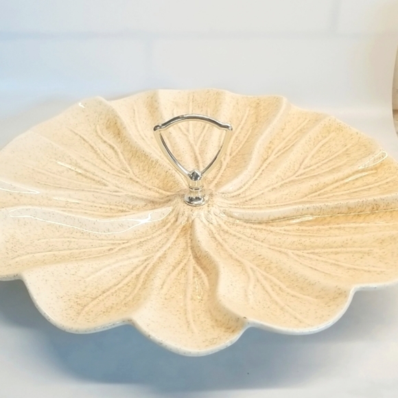 Vtg Center Handle Serving Plate - Picture 3 of 9